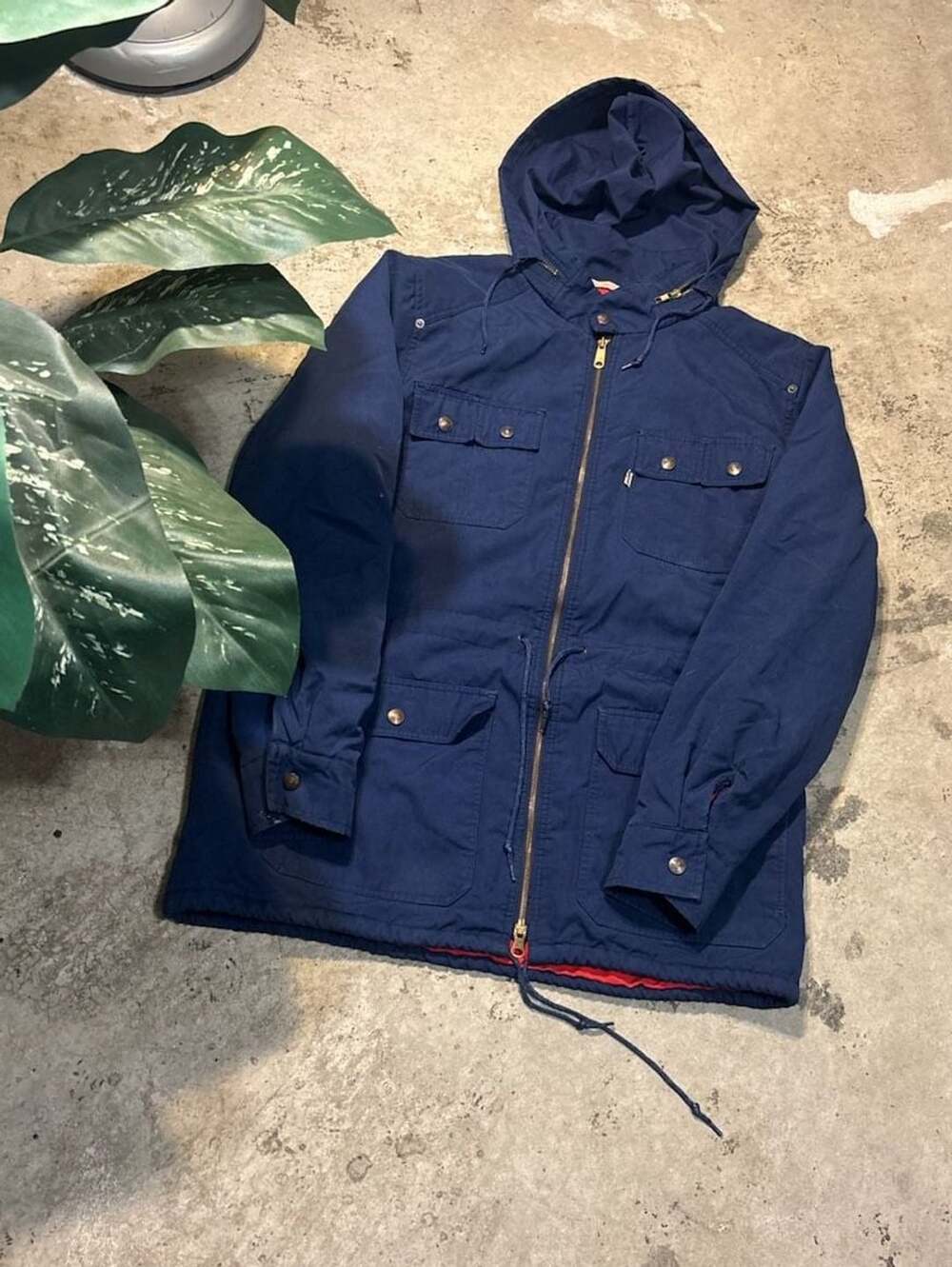 Levi's Men's Hooded Utility Field Jacket in Navy